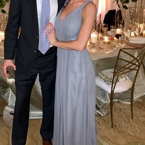 Silver Adrianna Papell Bridesmaids dress